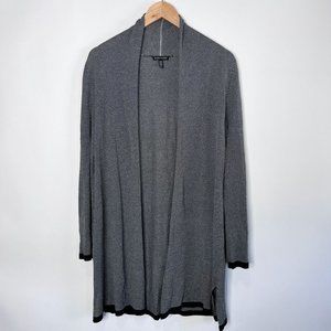 Eileen Fisher Cardigan Duster Tencel Stretch Long Open Front Gray Women's XS